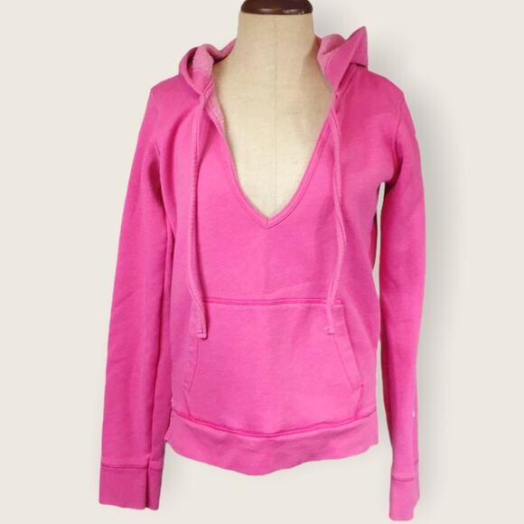 Victoria’s Secret Pink hoodie. V neck sz Small - Picture 1 of 4